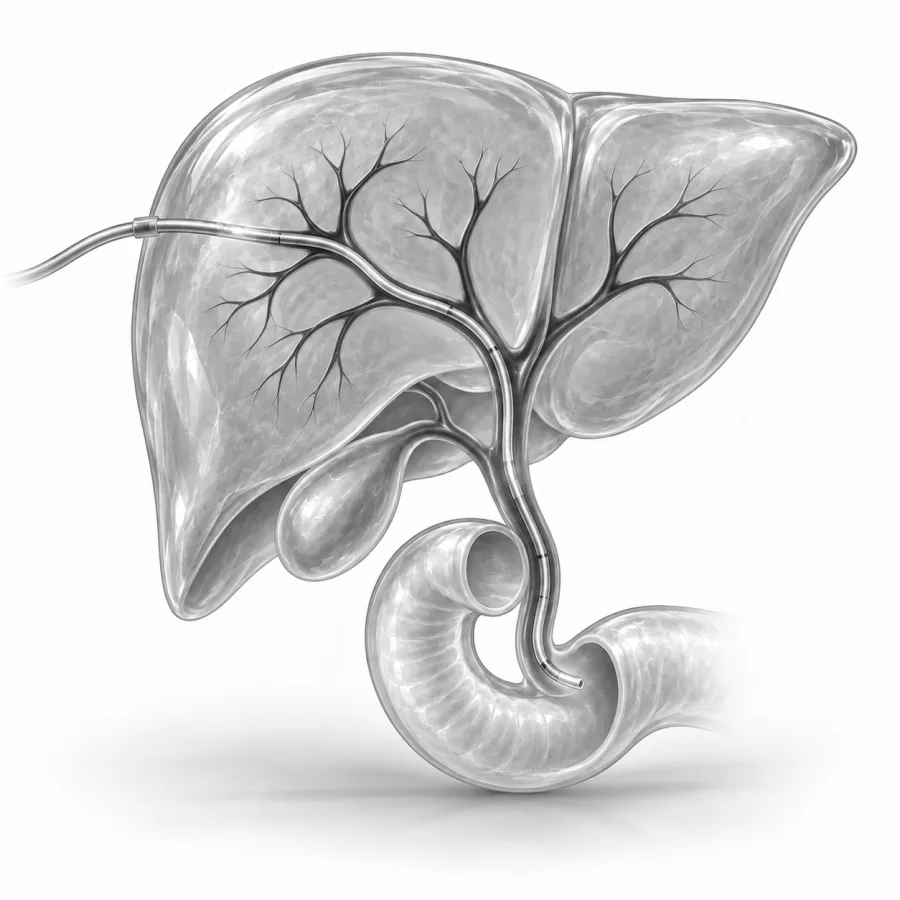 Illustration: biliary drain