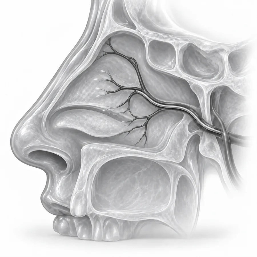 Illustration: epistaxis embolization