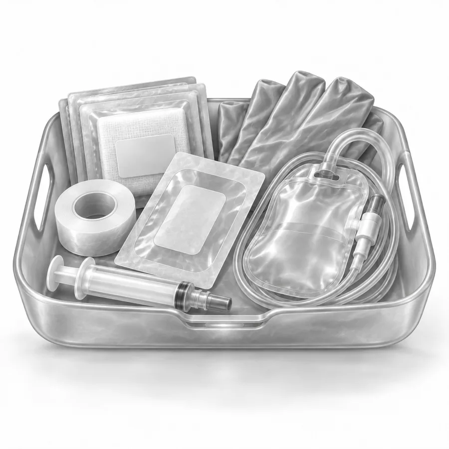 Illustration: home supplies for drains and tubes