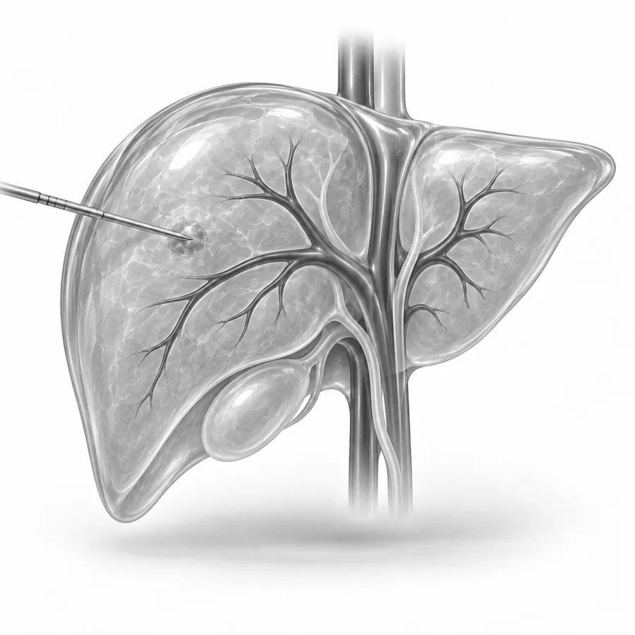 Illustration: liver biopsy