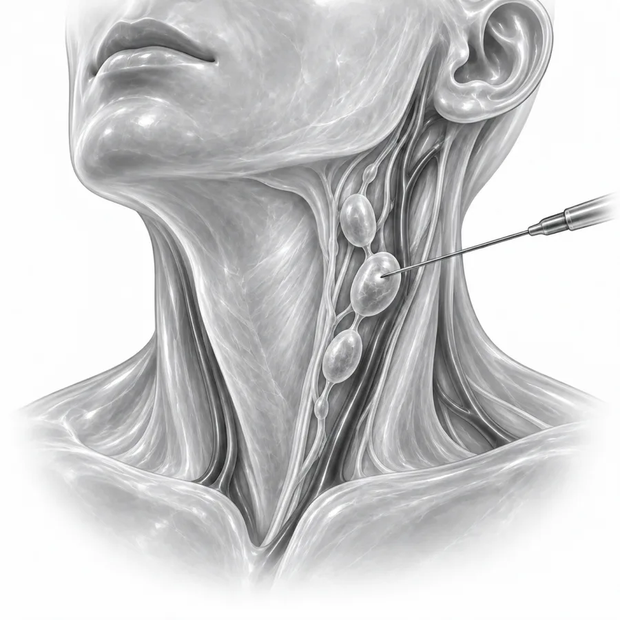 Illustration: lymph node biopsy