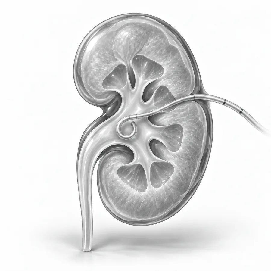 Illustration: nephrostomy tube