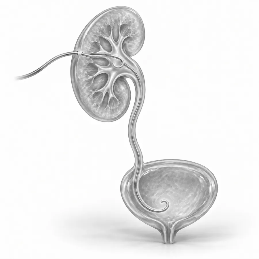 Illustration: nephroureteral stent