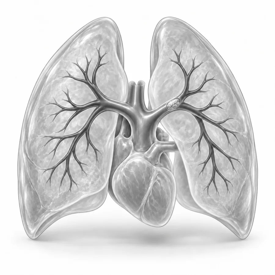 Illustration: pulmonary embolism (blood clots in the lungs)