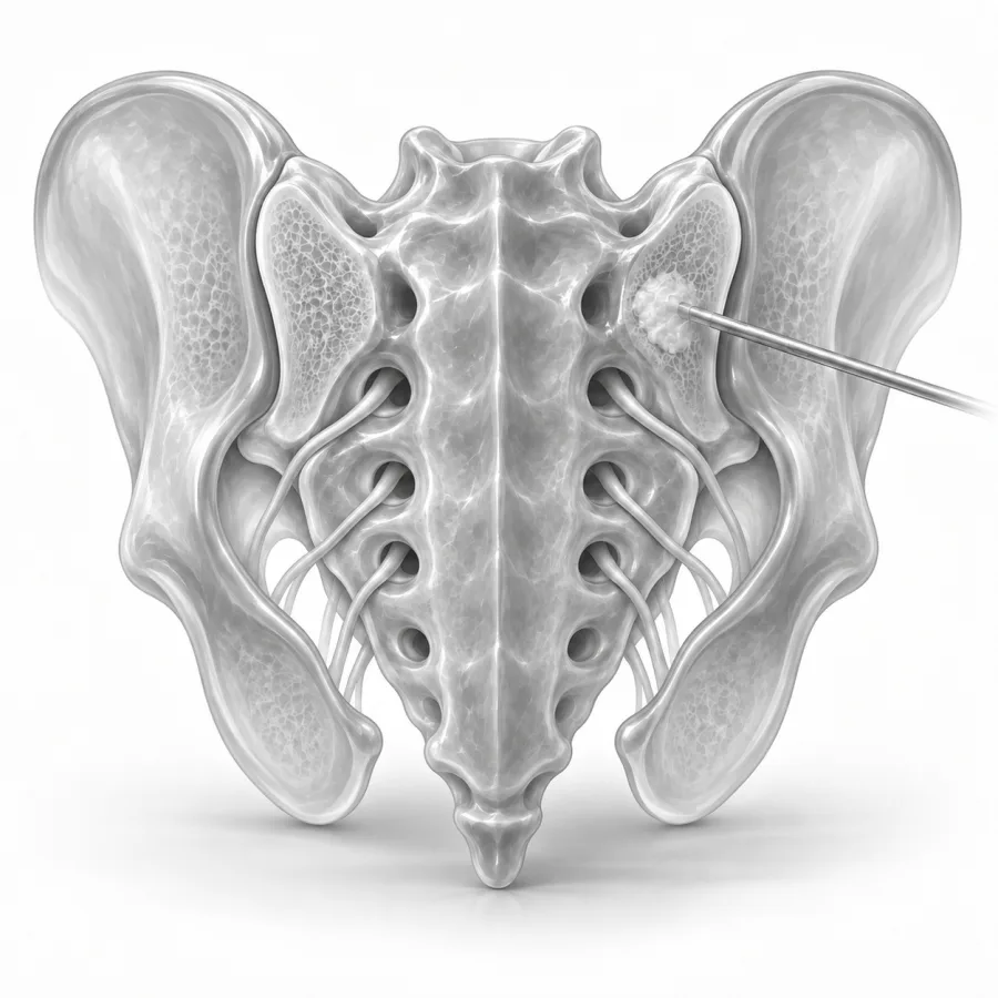 Illustration: sacroplasty