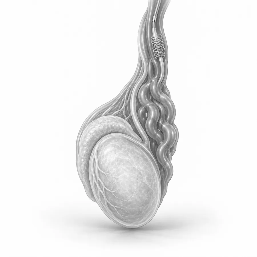 Illustration: varicocele embolization