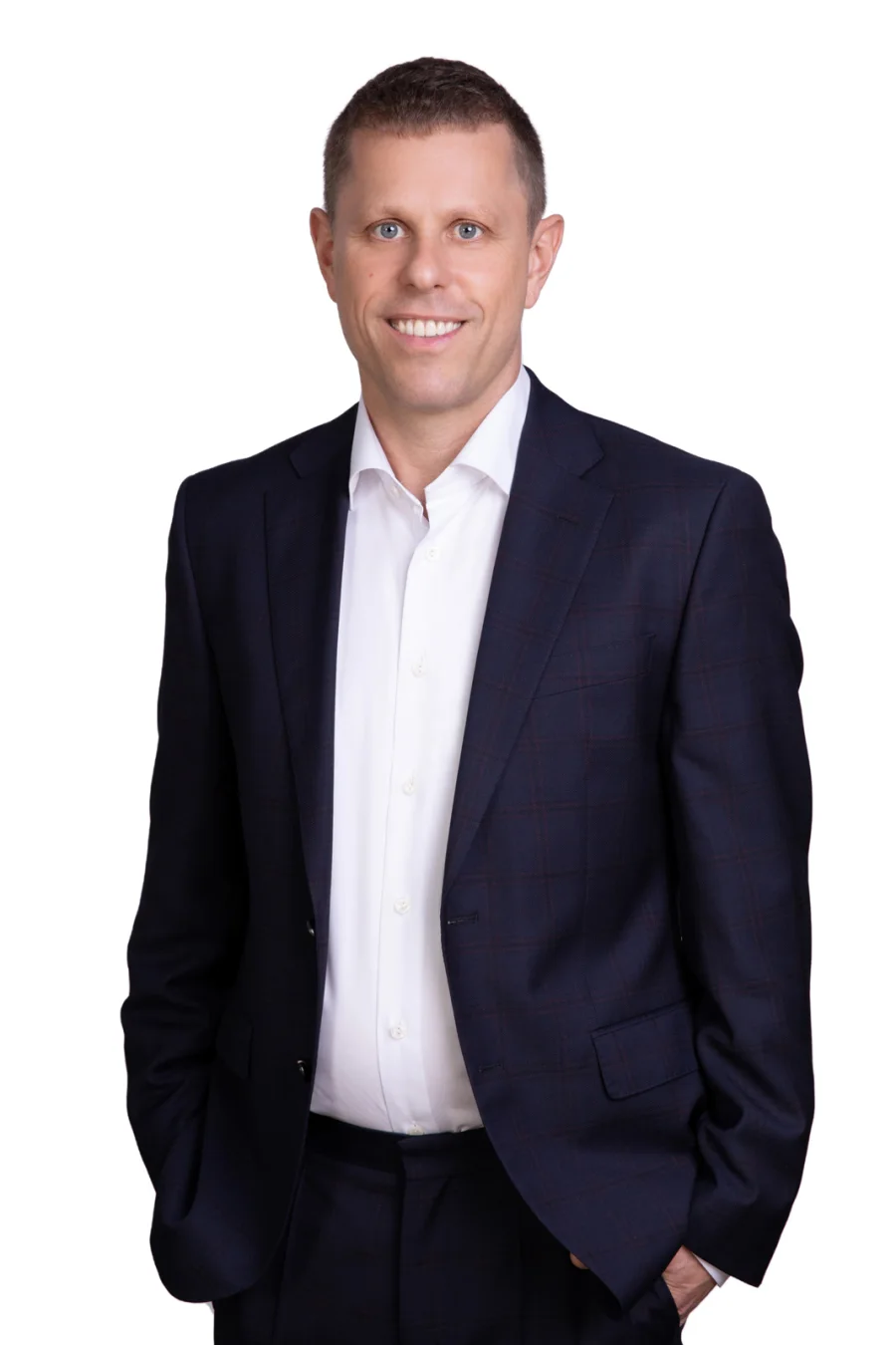 Dr. Fabio Komlos in a navy suit